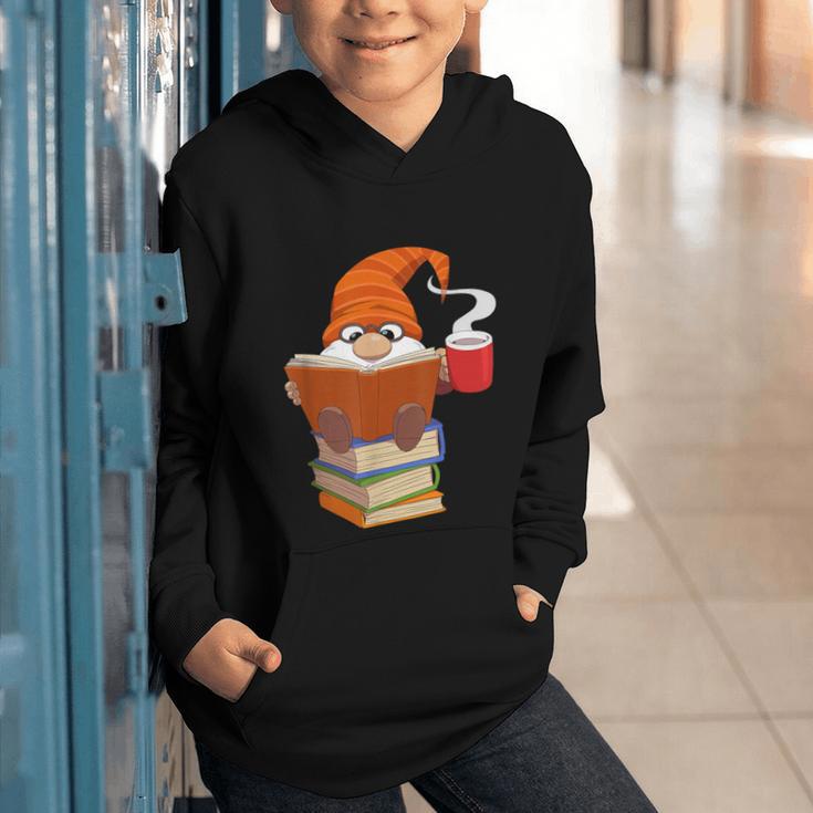 Reading Lover Book Graphic Gnome Graphic Youth Hoodie
