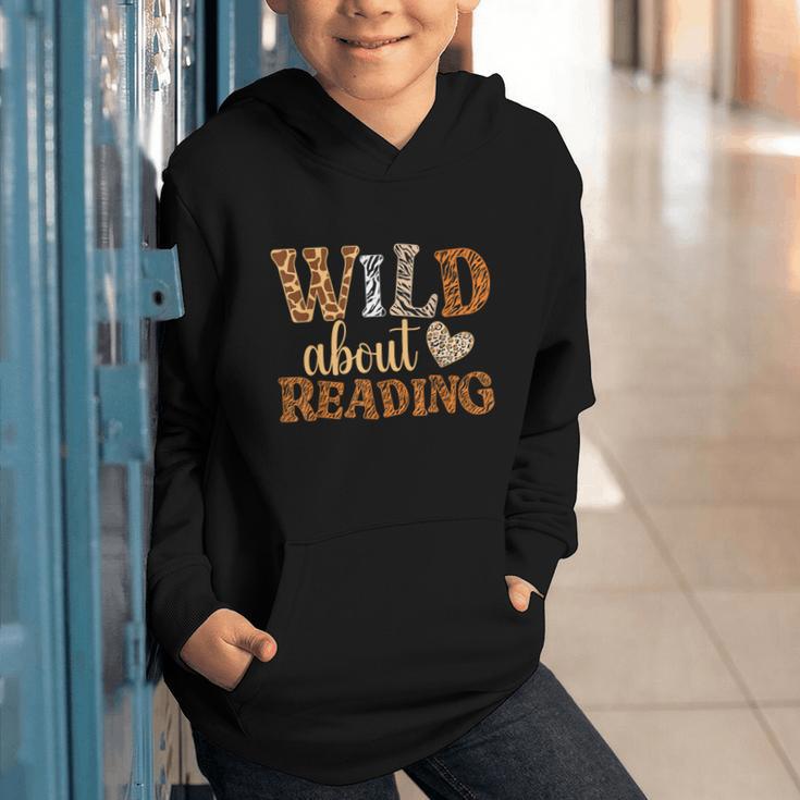 Reading Lover Wild About Reading Reading Books And Bookworm Graphic Youth Hoodie Reading Lover Wild About Reading Reading Books And Bookworm Graphic Youth Hoodie