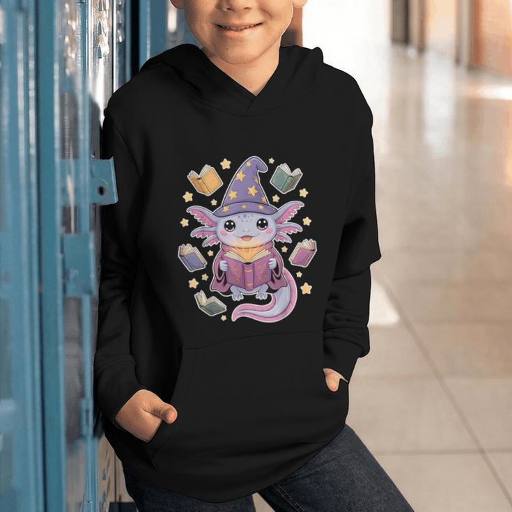 ReadsALOTL Cute Axolotl Book Lover Graphic Youth Hoodie