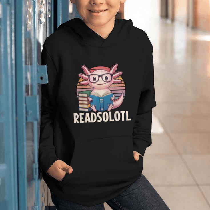 Readsolotl Axolotl Reading Book Lover Kawaii Bookworms Graphic Youth Hoodie Readsolotl Axolotl Reading Book Lover Kawaii Bookworms Graphic Youth Hoodie