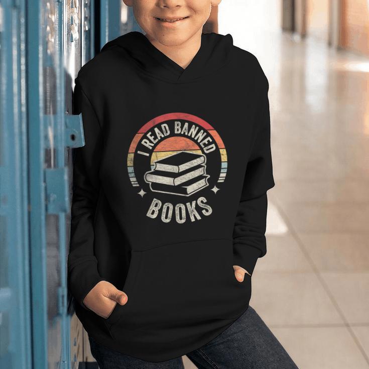 Retro Vintage Banned Books Shirt I Read Banned Books Graphic Youth Hoodie