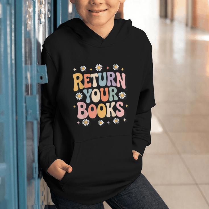 Return Your Books School Librarian Graphic Youth Hoodie
