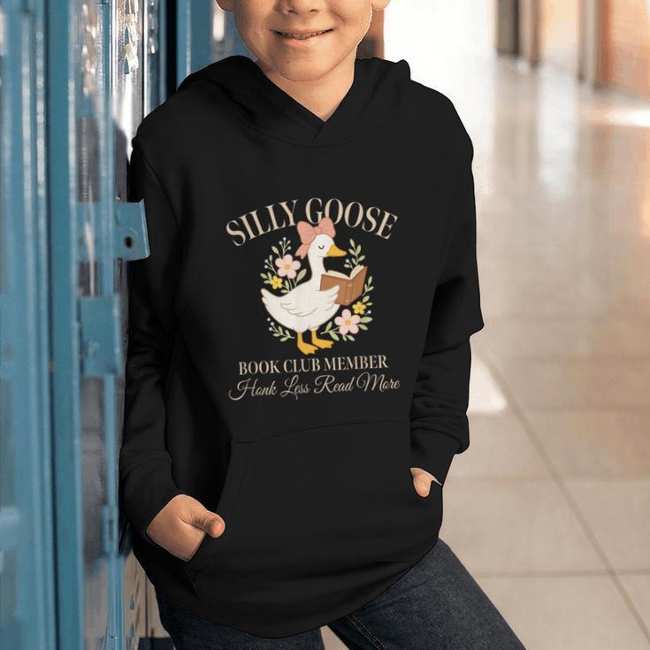 Silly Goose Book Club Member Reading Lover Graphic Youth Hoodie