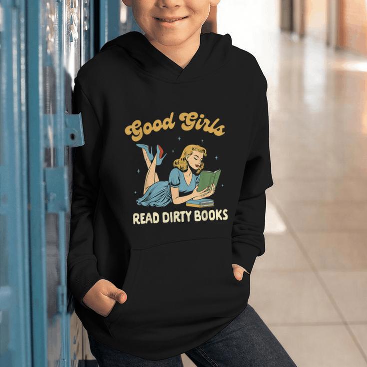 Smut Reader Book Romance Good That Girls Read Dirty Books Graphic Youth Hoodie