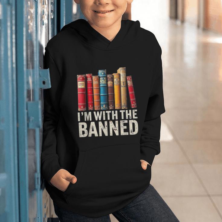 Support Banned Books Freedom I'm With The Banned Graphic Youth Hoodie