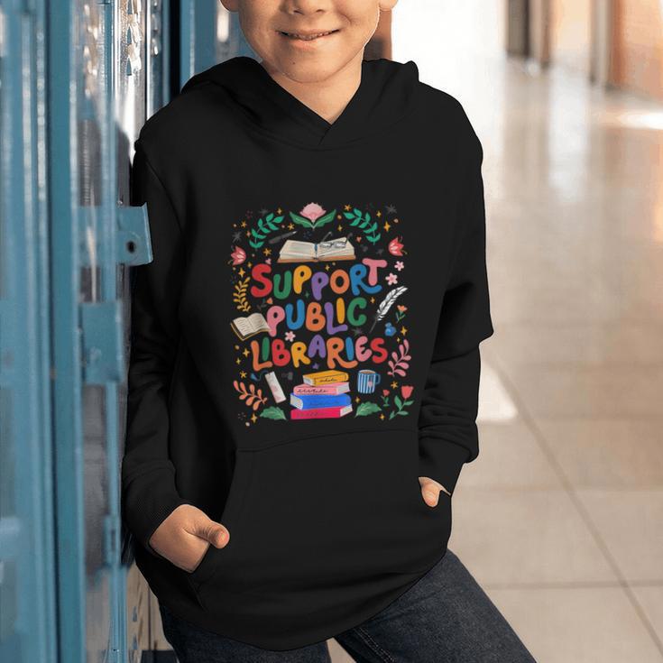 Support Public Libraries Book Nerd Outfit For Book Lovers Graphic Youth Hoodie Support Public Libraries Book Nerd Outfit For Book Lovers Graphic Youth Hoodie