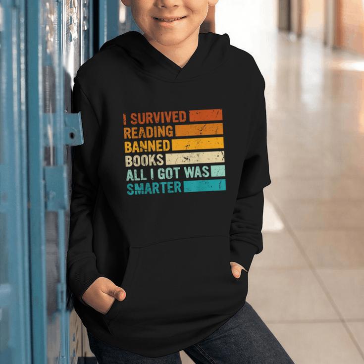 I Survived Reading Banned Books All I Got Was Smarter Graphic Youth Hoodie