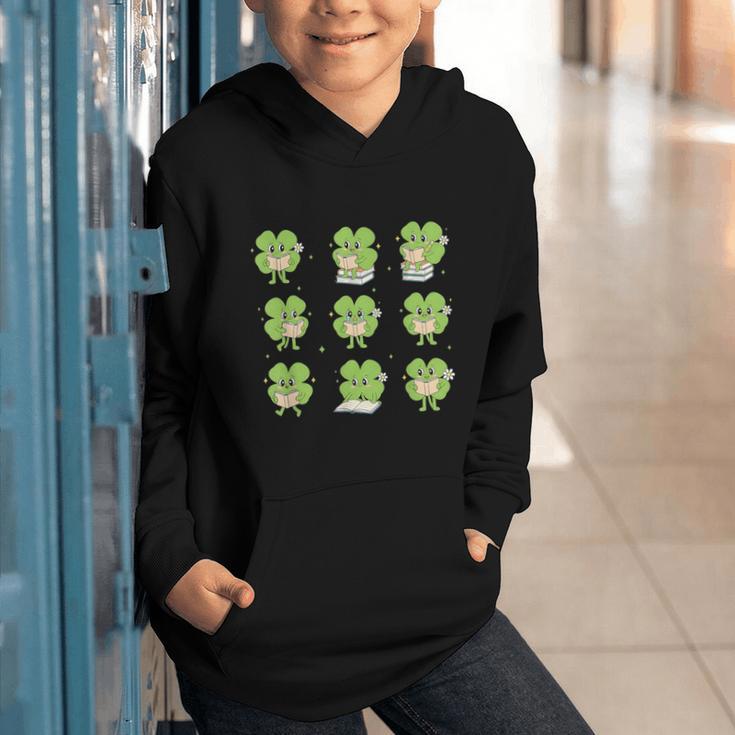 Teacher Reading Shamrock St Patrick’s Day Book Lover Kids Graphic Youth Hoodie Teacher Reading Shamrock St Patrick’s Day Book Lover Kids Graphic Youth Hoodie