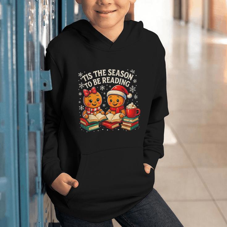’Tis The Season To Be Reading Book Lover Graphic Youth Hoodie