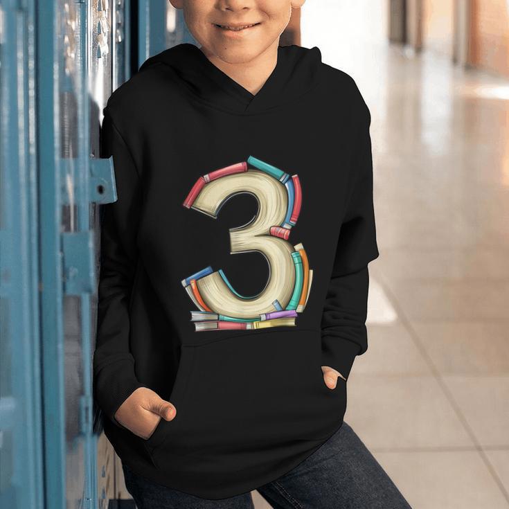 Toddler 3rd Birthday Books Themed 3 Year Old Boys Kids Girls Graphic Youth Hoodie