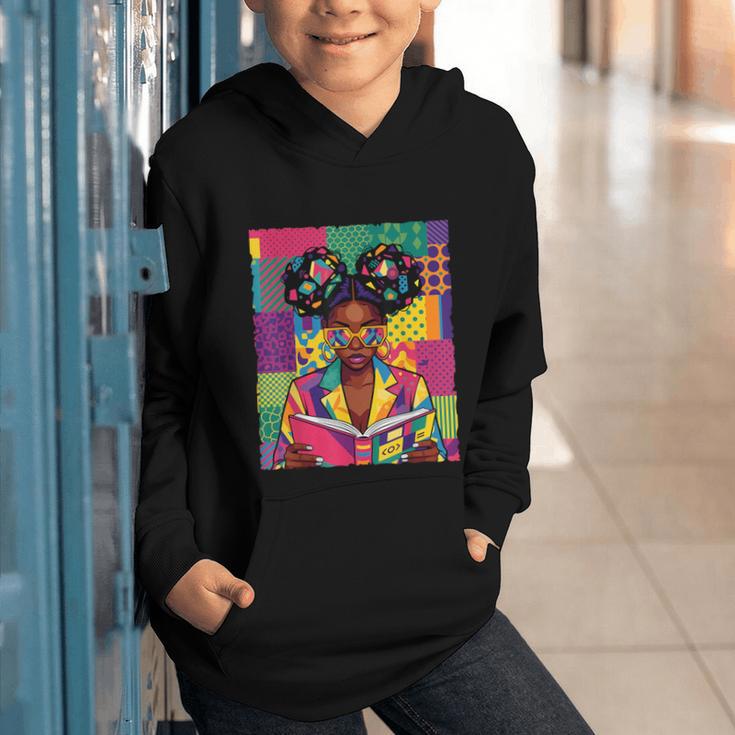 History Month Educated Black Women Girls Reading Book Graphic Youth Hoodie