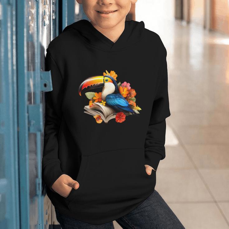 Toucan Reading Book Graphic Youth Hoodie