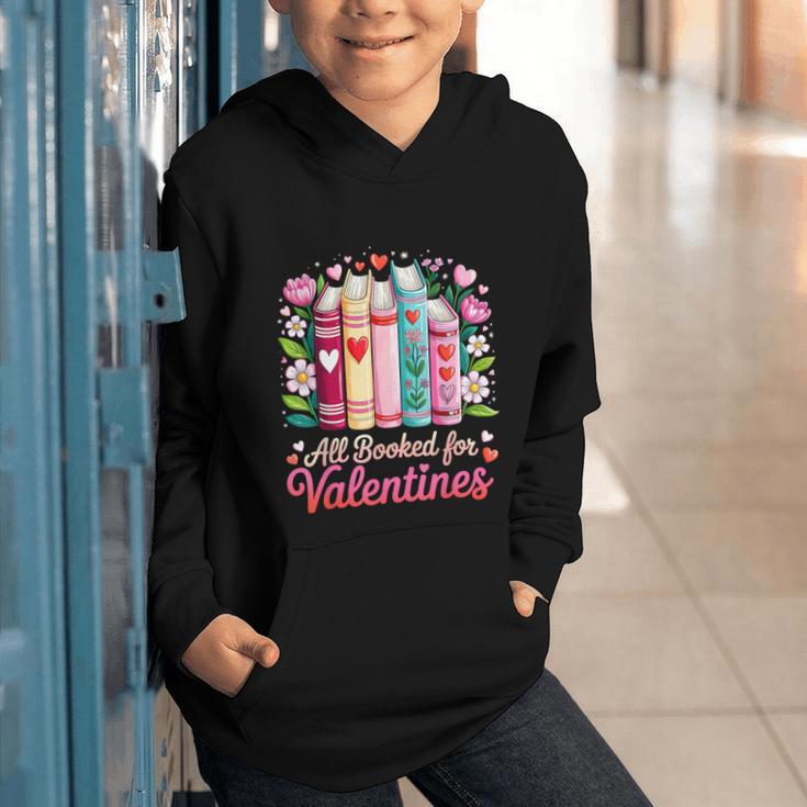 Valentine All Booked For Valentine Book Lovers Teacher Kid Graphic Youth Hoodie