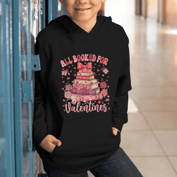 Valentine All Booked For Valentines Book Lovers Teacher Kid Graphic Youth Hoodie