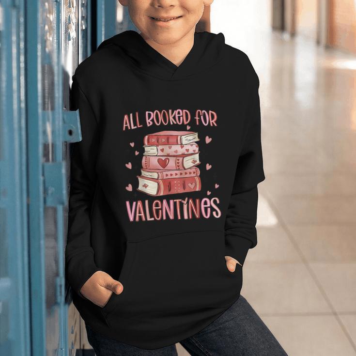 Valentines All Booked For Valentines Book Lovers Teacher Kid Graphic Youth Hoodie