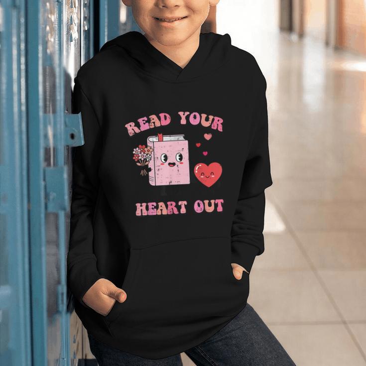 Valentines Day Book Read Your Heart Out Women Men Kids Graphic Youth Hoodie