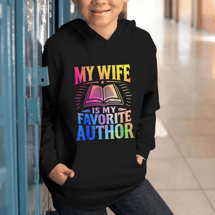 My Wife Is My Favorite Author Book Writer Writing Husband Graphic Youth Hoodie