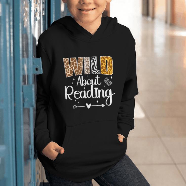 Wild About Reading Book Lover Bookworm Library Day Graphic Youth Hoodie Wild About Reading Book Lover Bookworm Library Day Graphic Youth Hoodie
