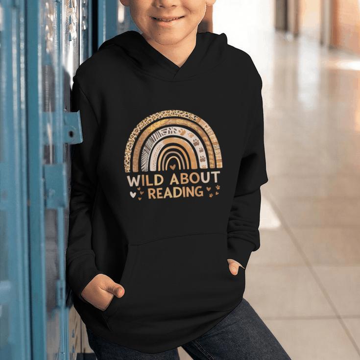 Wild About Reading Books Reader Lover Bookworm Librarian Graphic Youth Hoodie