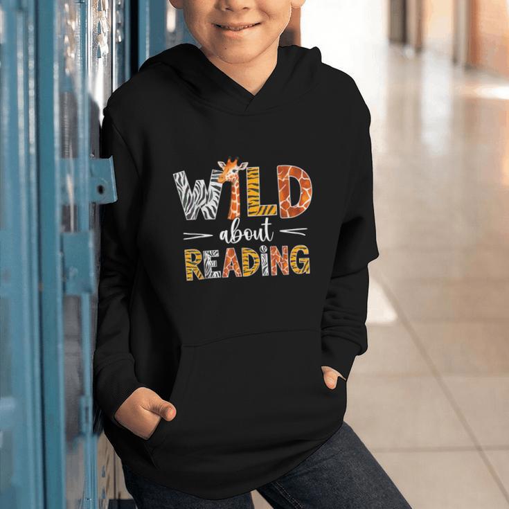Wild About Reading Books Reader Teachers Kids Librarian Graphic Youth Hoodie Wild About Reading Books Reader Teachers Kids Librarian Graphic Youth Hoodie