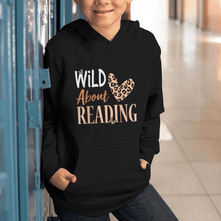 Wild About Reading Teacher Books Reader Lovers Leopard Zebra Graphic Youth Hoodie Wild About Reading Teacher Books Reader Lovers Leopard Zebra Graphic Youth Hoodie