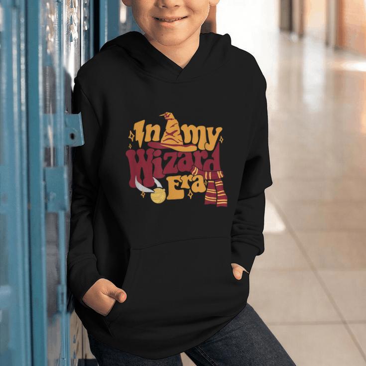 In My Wizard Era Groovy Bookish Fantasy Reader Book Lover Graphic Youth Hoodie