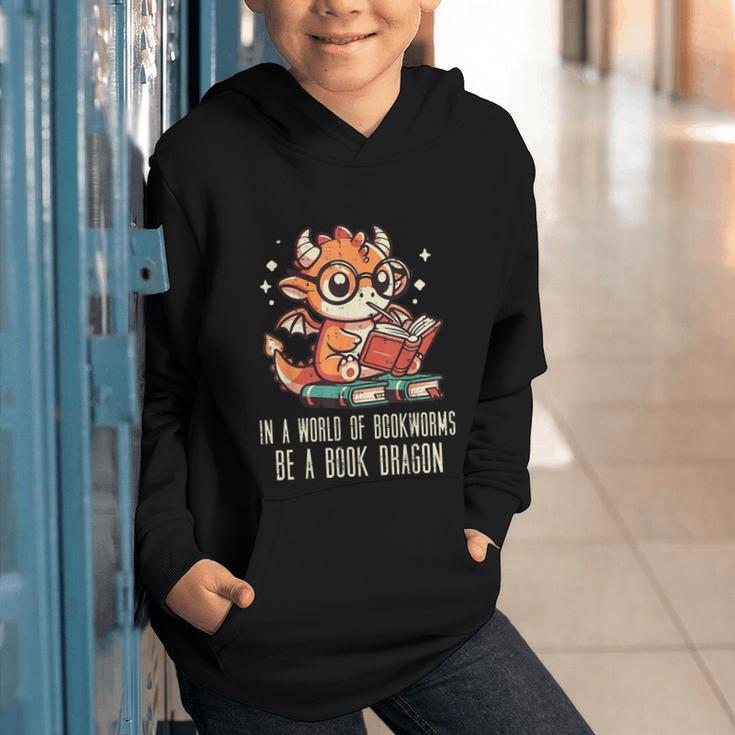 In World Of Bookworms Be Book Dragon Cute Women Kids Men Graphic Youth Hoodie