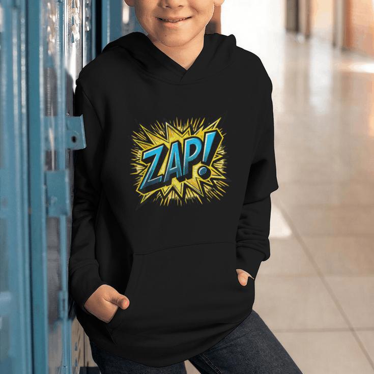 ZAP Comic Book Retro Artwork – Cartoon Collector Graphic Youth Hoodie