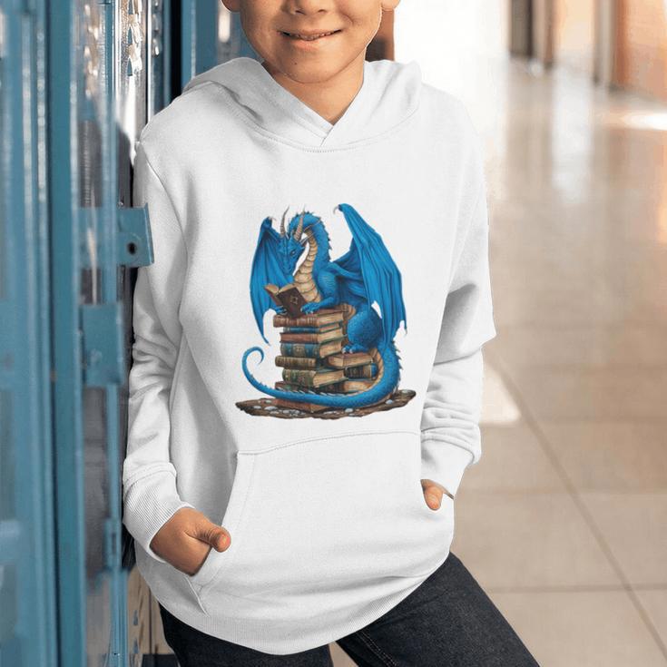 Book Lover Bookworm Reading Books Dragon Premium Tri-Blend Graphic Youth Hoodie