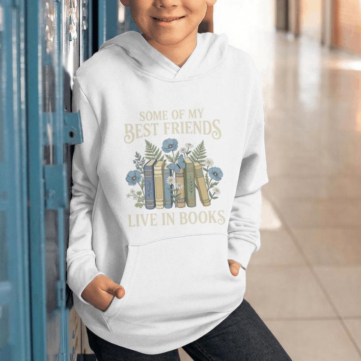 Book Lover Vintage Botanical Friends Premium Tri-Blend Graphic Youth Hoodie