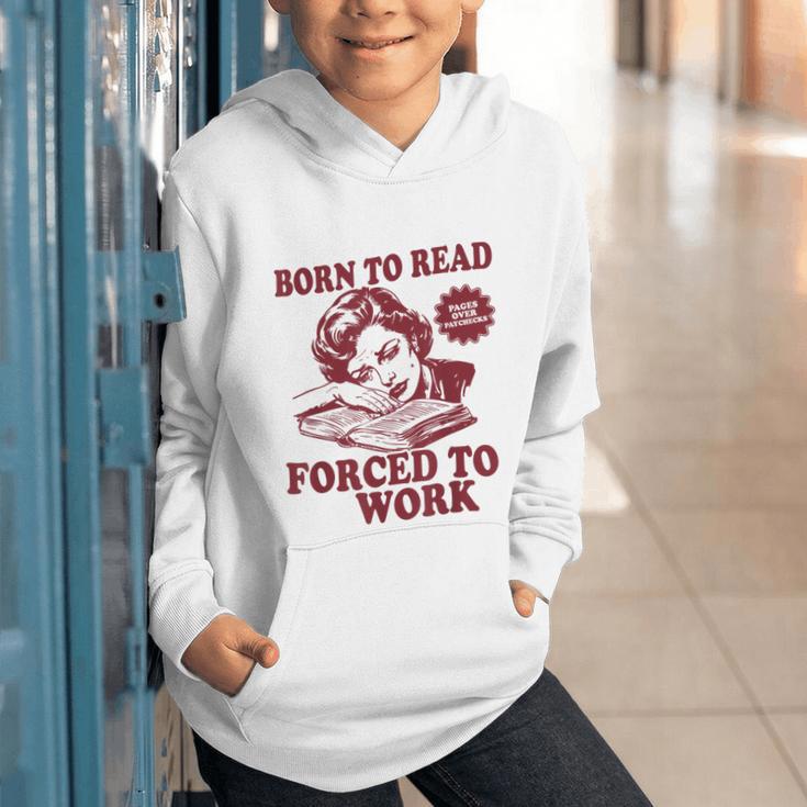 Book Readers Forced To Work Sadness Graphic Youth Hoodie