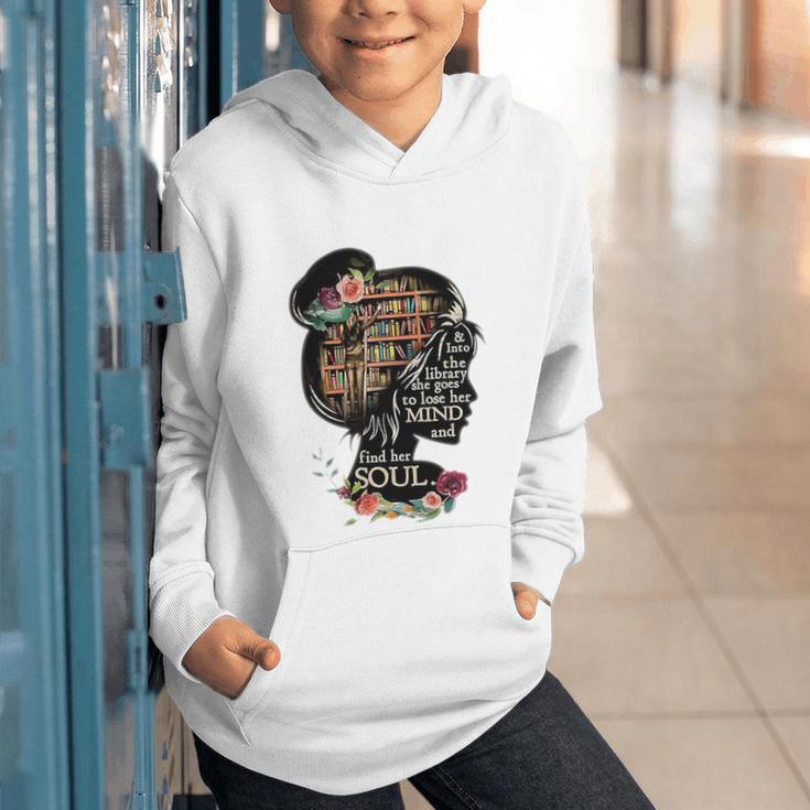 Book Reading Bookworm Book Lover Women Kids Girls Librarian Graphic Youth Hoodie