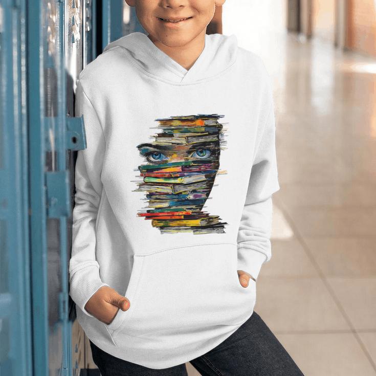 Book Women Graphic Art Colorful Eyes Graphic Youth Hoodie Book Women Graphic Art Colorful Eyes Graphic Youth Hoodie