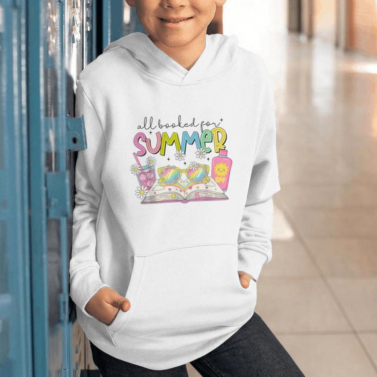 All Booked For Summer Reading Beach Floral Bookish Book Girl Graphic Youth Hoodie