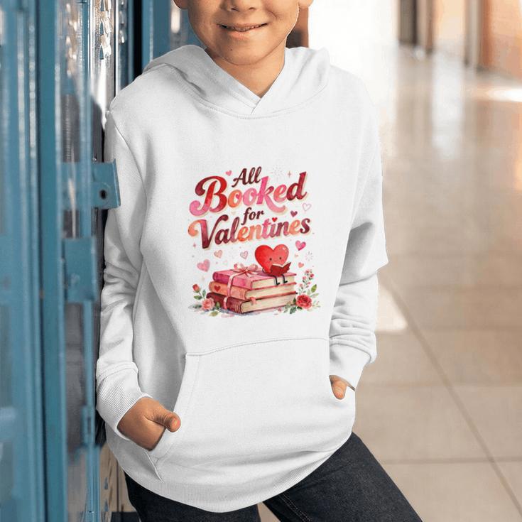 All Booked For Valentines Cute Book Lover Quote Graphic Youth Hoodie