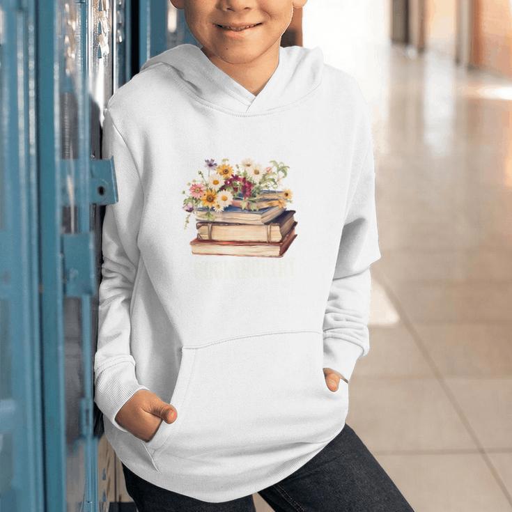 Booktrovert Vintage Wildflowers Books For Book Lovers Graphic Youth Hoodie