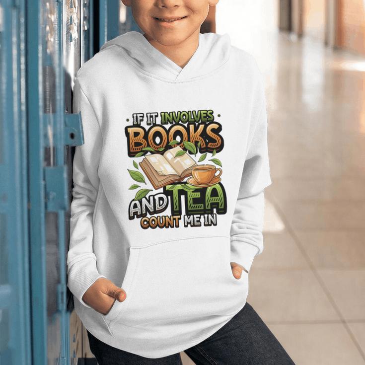 Bookworm If It Involves Books And Tea Lover Reading Premium Tri-Blend Graphic Youth Hoodie