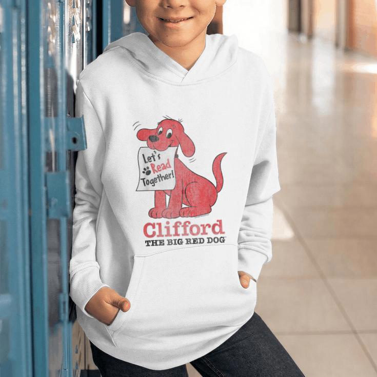 Clifford The Big Red Dog Let's Read Together Vintage Book Graphic Youth Hoodie