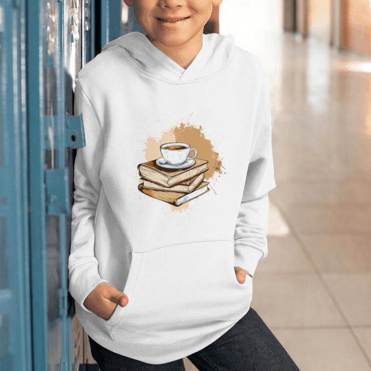 Coffee And Books Adult Books Lover Reading Graphic Youth Hoodie
