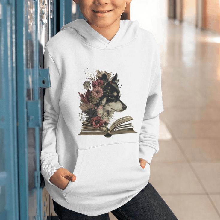 Dog Book Flower Graphic Youth Hoodie Dog Book Flower Graphic Youth Hoodie