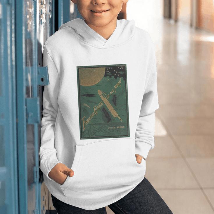 From The Earth To The Moon Book Cover 1874 Premium Graphic Youth Hoodie From The Earth To The Moon Book Cover 1874 Premium Graphic Youth Hoodie