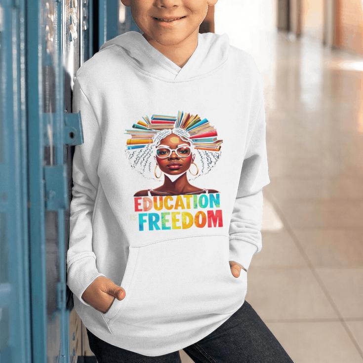 Education Is Freedom Afro Books Graphic Youth Hoodie Education Is Freedom Afro Books Graphic Youth Hoodie
