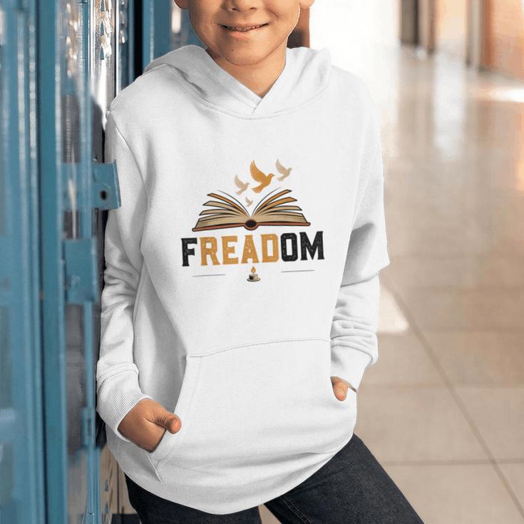 Freadom Anti Banned Books Lovers Reading Librarian Bookworm Graphic Youth Hoodie