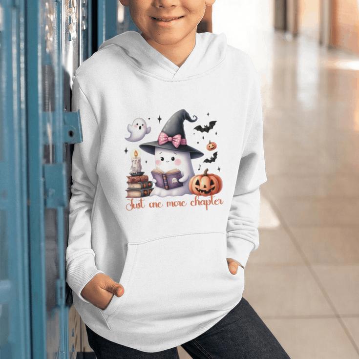 Ghost Reading Book Coquette Bow Halloween Girl Toddler Kid Premium Graphic Youth Hoodie