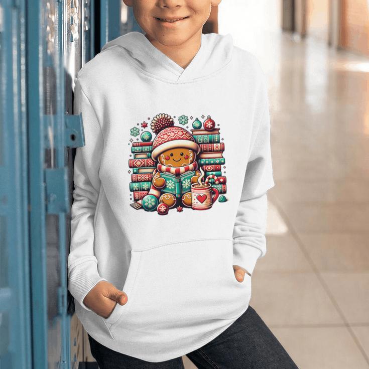 Gingerbread Reading Book Lovers Christmas Bookworm Librarian Premium Graphic Youth Hoodie Gingerbread Reading Book Lovers Christmas Bookworm Librarian Premium Graphic Youth Hoodie