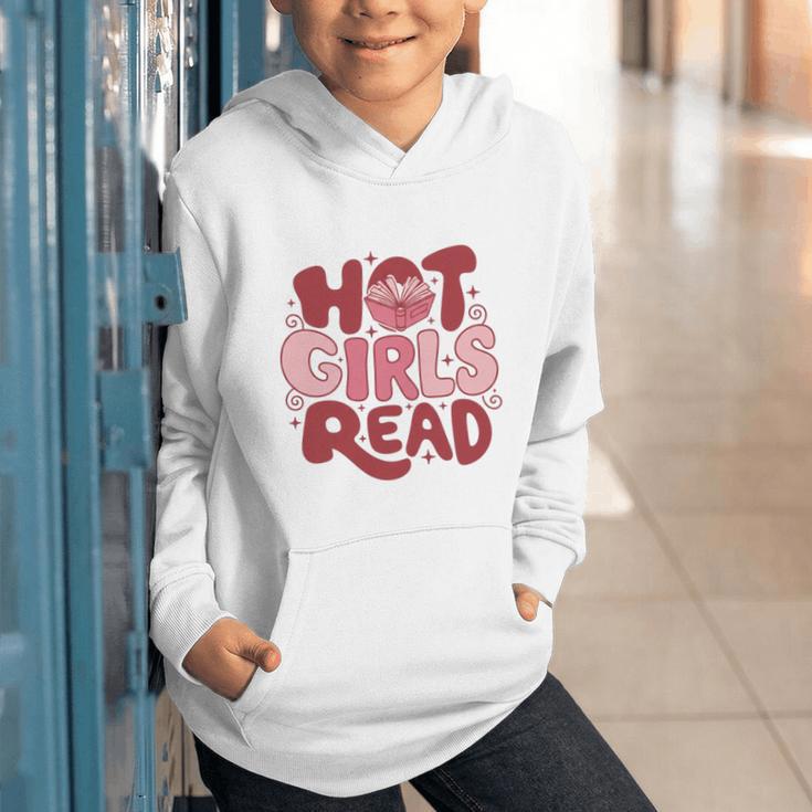 Hot Girls Read Book Lover Feminist Reader Premium Tri-Blend Graphic Youth Hoodie