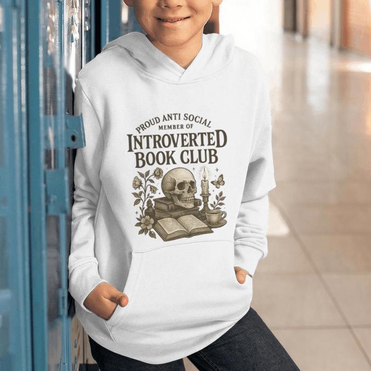 Introverted Book Club Member Anti Social Reader Graphic Youth Hoodie
