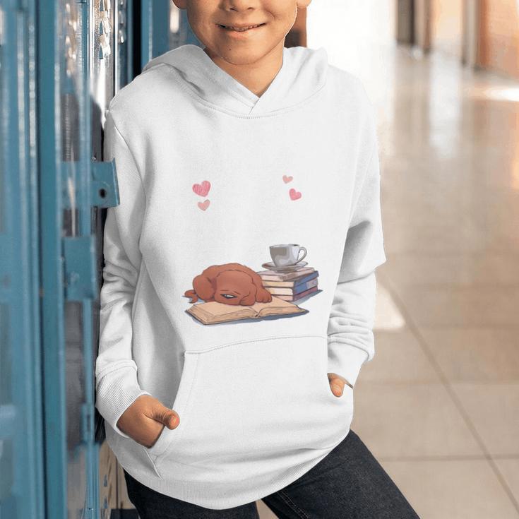 Just a Girl Who Loves Dogs Books Coffee T-Shirt Graphic Youth Hoodie Just a Girl Who Loves Dogs Books Coffee T-Shirt Graphic Youth Hoodie