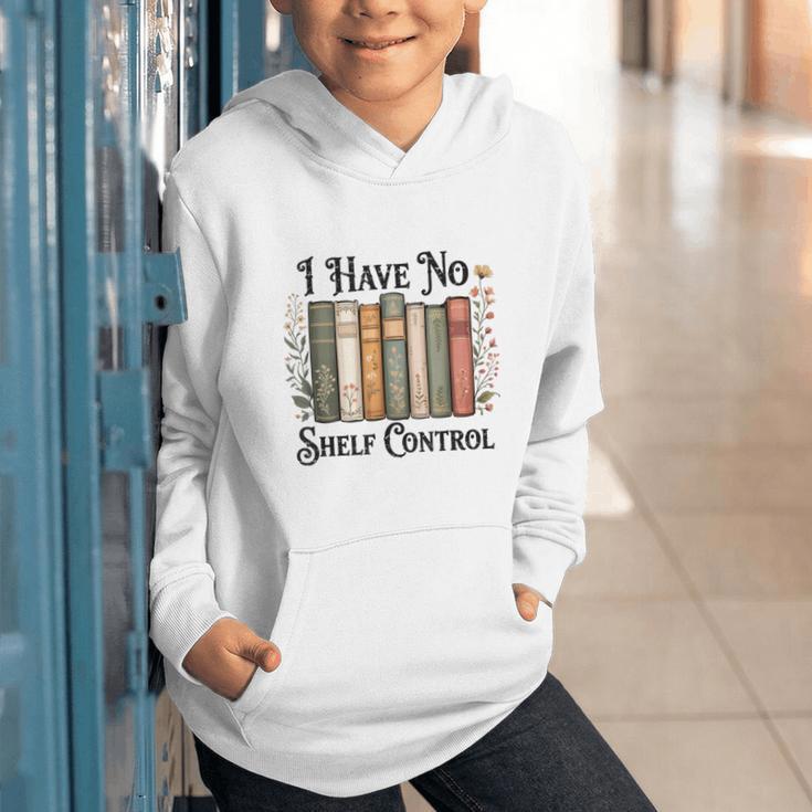 I Have No Shelf Control Flower Book Bookish Graphic Youth Hoodie