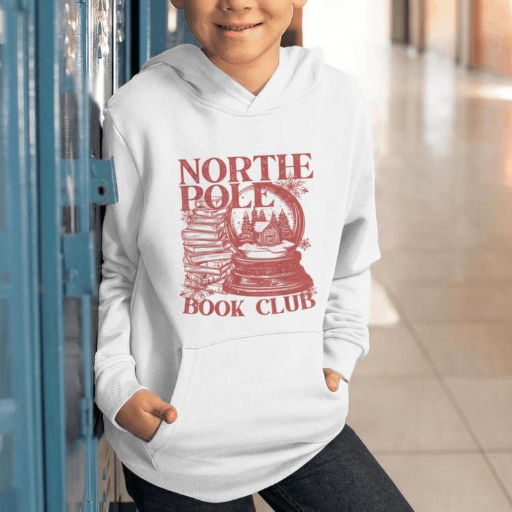 North Pole Book Club Christmas Graphic Youth Hoodie North Pole Book Club Christmas Graphic Youth Hoodie